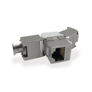 Tool-less Shielded Cat6a Keystone Jack (Rear Entry)