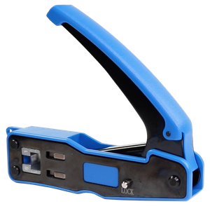 A side profile of the open Quick Term crimp tool.