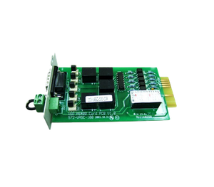 Powercom AS400 relay card, green circuit board with DB9 connector and Smart Slot edge connector