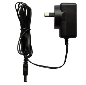 Top side view of the 12V 1A power adaptor looking left.