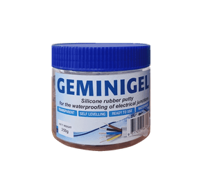 Gemini Gel 250g jar, reusable silicone waterproofing gel for electrical junction boxes