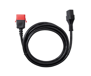 Top view of the complete 3m 15A Dual Locking IEC C19 to C20 Power Cord.