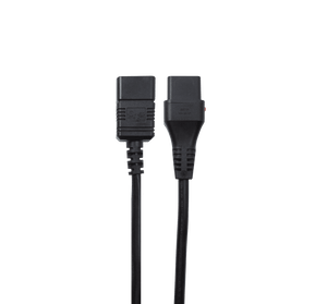 Top view of the high-current connectors showing the locking C19 mechanism and C20 interface