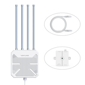 AX3000 WiFi 6 outdoor access point with included PoE converter and ethernet cable