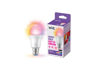 WiZ Colour B22 smart bulb with retail packaging box