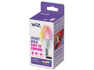WiZ Colour E14 candle smart bulb with retail packaging box