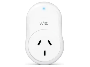 WiZ Smart Plug, front view showing Australian three pin outlet