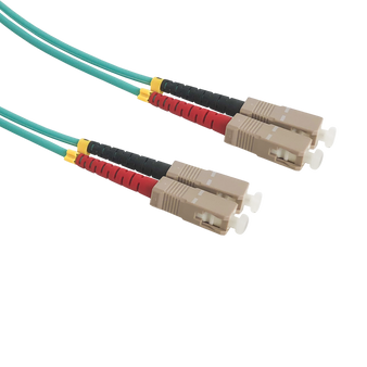 Fibre Patch Lead Om3 Sc-Sc 1m Aqua Duplex Multimode