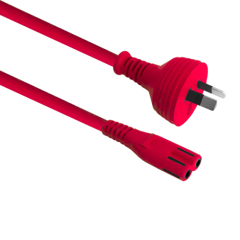 IEC-C7 To Mains Power Cord 2m Red