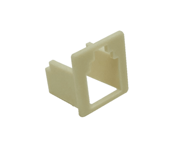 A detailed side view of the compact 6-pin to 4-pin modular socket reducer.