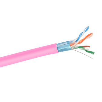 Cat6 Solid FTP Cable 305m Reel Pink