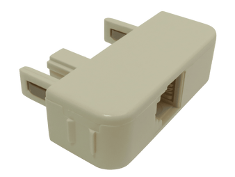 6P4C RJ12 Modular Socket 606M4 Ivory Wall Plug Adaptor