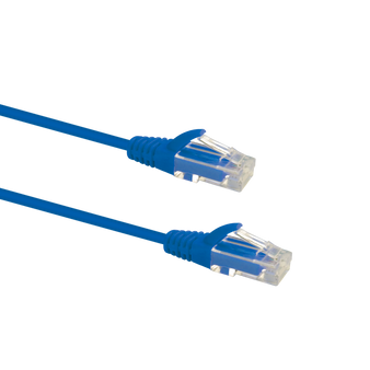 Slim Cat6 UTP Patch Cable 0.25m Blue