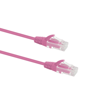 Slim Cat6 UTP Patch Cable 1m Pink
