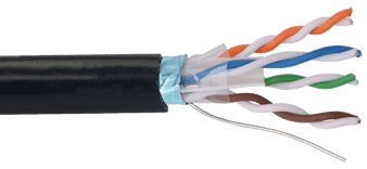 Cat6a F/UTP Solid Gel Filled UV Stabilised Cable 305m Reel