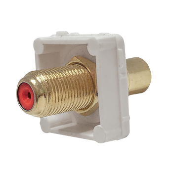 RCA With F-Type At Rear Suits Aust Flush Plates - P4646RED