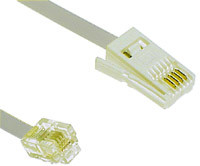 Modular 6P2C/NZ Plug 2m Ash - W0122ASH