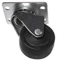 A set of four heavy-duty black caster wheels, two with locking brakes, designed to provide mobility to a 9RU server rack.