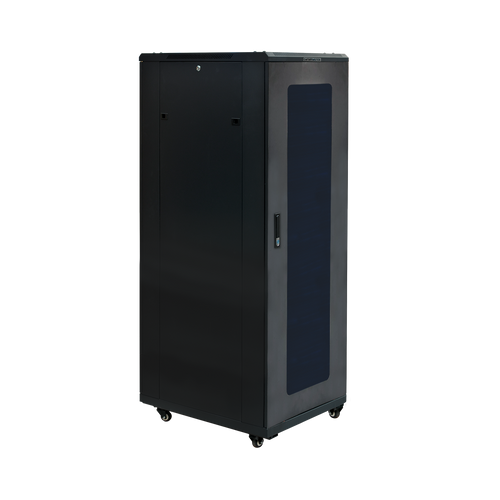 Side view of the 42RU cabinet with the removable side access panel.