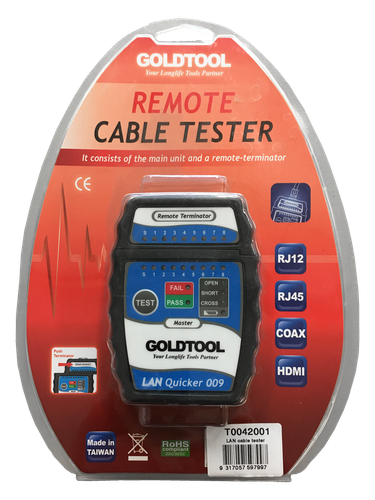 Powercom Cable LAN Cable Tester – RJ45 Network Continuity