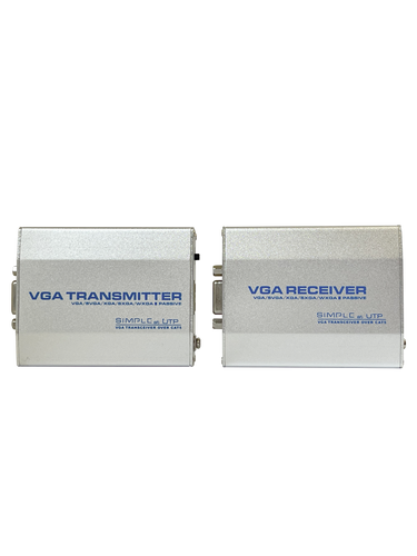 Top-down view of the VGA Extender set, showing the transmitter and receiver units side-by-side.