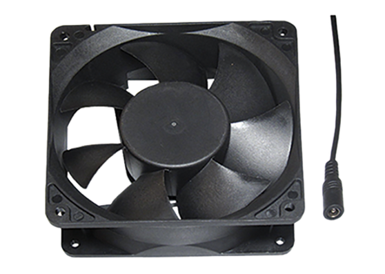The complete 12V DC cooling fan kit, including the fan, protective grille, power supply, and mounting hardware for Datamaster wall cabinets. The complete 12V DC cooling fan kit, including the fan, protective grille, power supply, and mounting hardware for Datamaster wall cabinets.