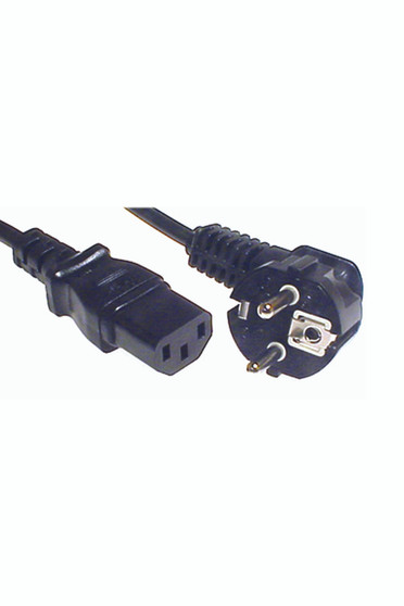 IEC-C13 To Euro Power Cord 1.5m Black