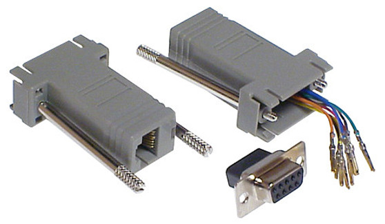 DB9 Female to RJ45 8P8C Adaptor, showing the DB9 female connector and RJ45 socket.