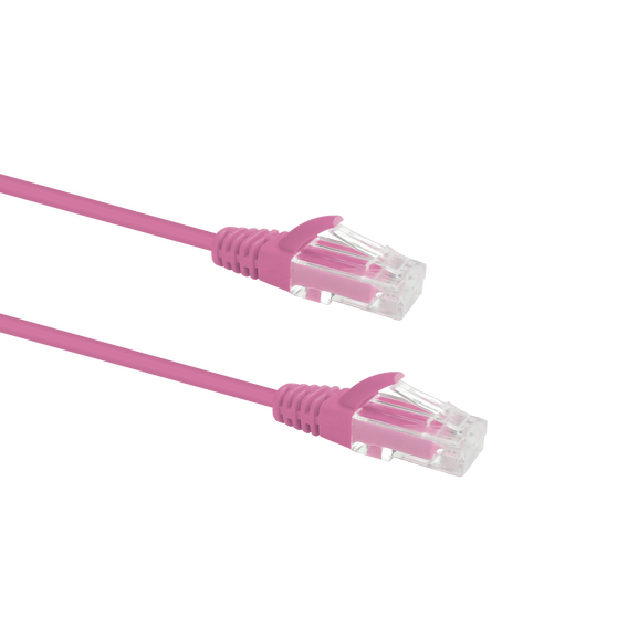 Slim Cat6 UTP Patch Cable 5m Pink