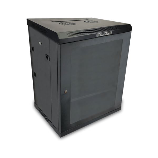 Side profile of the 18RU 450mm deep wall mount data cabinet.