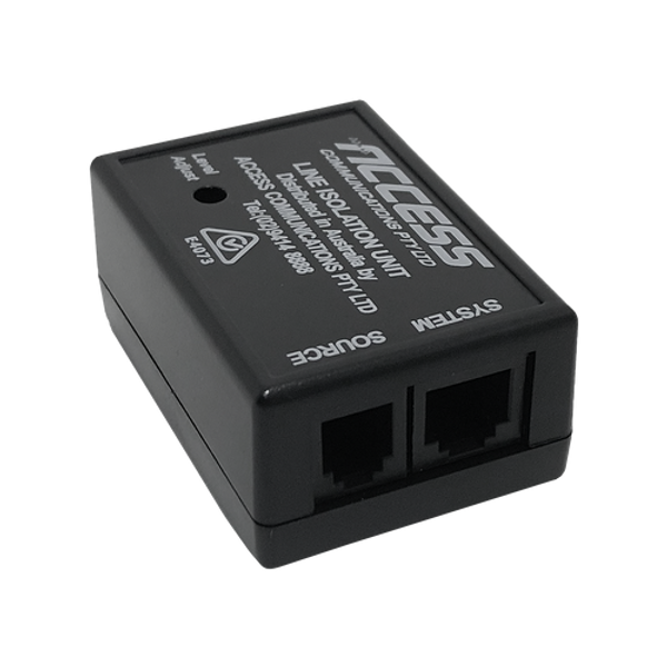 Side front view of the LIU box, showing the empty 'System' and 'Source' ports for custom cabling.