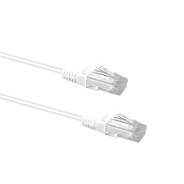 Slim Cable Cat6 UTP Patch Cable 0.25m; WHITE