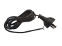 Top-down view of the coiled 2-metre power cord, clearly showing the blunt cut wire end and the Australian 2-pin plug. Top-down view of the coiled 2-metre power cord, clearly showing the blunt cut wire end and the Australian 2-pin plug.
