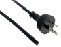 Side angled view of the 1.8-metre power cord, showing the blunt cut wire end and the Australian 3-pin earthed plug.