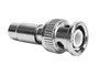 Silver BNC male crimp connector, 2-piece design, for RG59/U coaxial cables Silver BNC male crimp connector, 2-piece design, for RG59/U coaxial cables