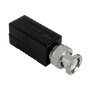 A close-up side view of a single video balun, showing the BNC connector. A close-up side view of a single video balun, showing the BNC connector.