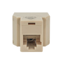A direct front-on view of the 3-way RJ12 coupler.