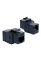 Cat5e RJ45 Coupler Keystone Black