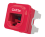 Cat5e IDC Data Jack Red