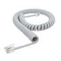 An alternative side view of the coiled handset cord.