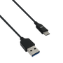 USB A 3.0 To Type C 3.1 2m Black With Led