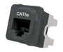 Cat5e IDC Data Jack Black 10-pack