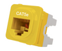 Cat5e IDC Data Jack Yellow 10-pack