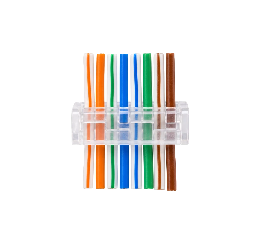 Conductors inserted into a Cat6 load bar