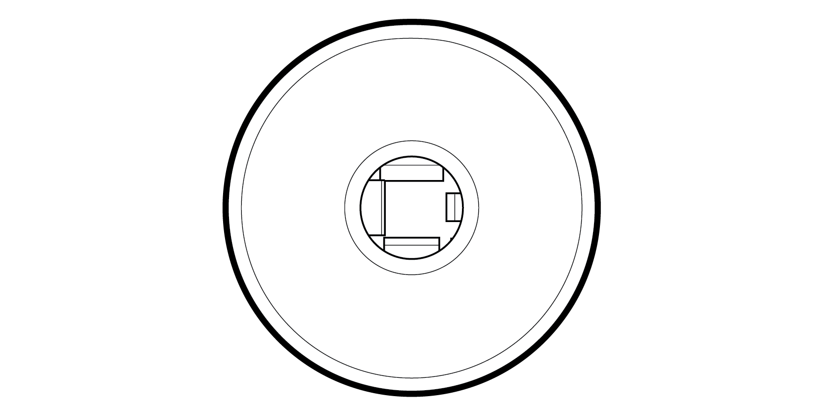 Front view of phono jack socket
