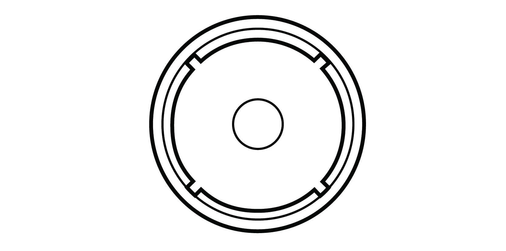 Front view of RCA socket