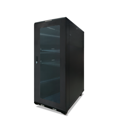 Side profile of the 42RU server cabinet highlighting its 800mm depth.
