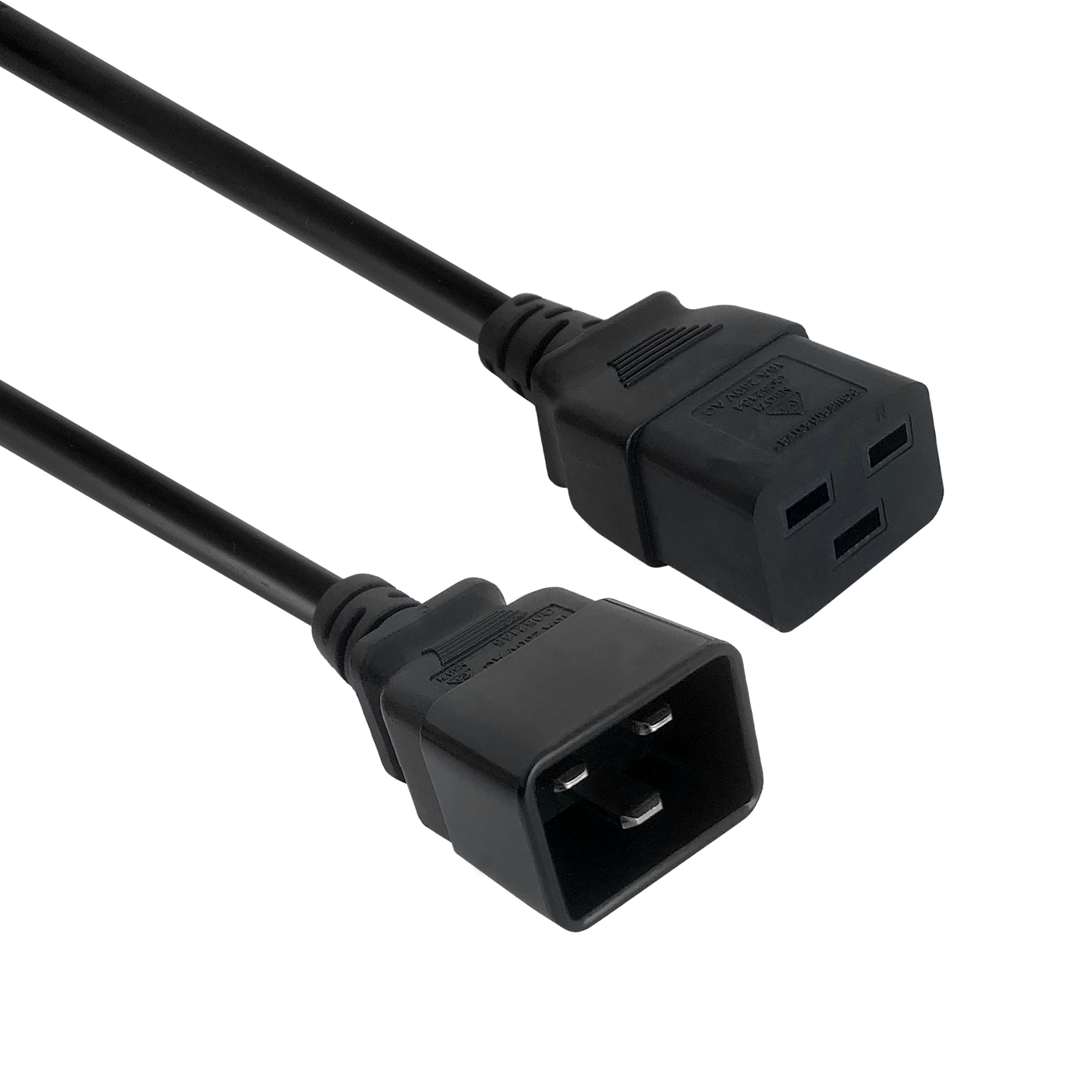IEC-C19 To C20 Power Cord 10m Black 15A 1.5mm