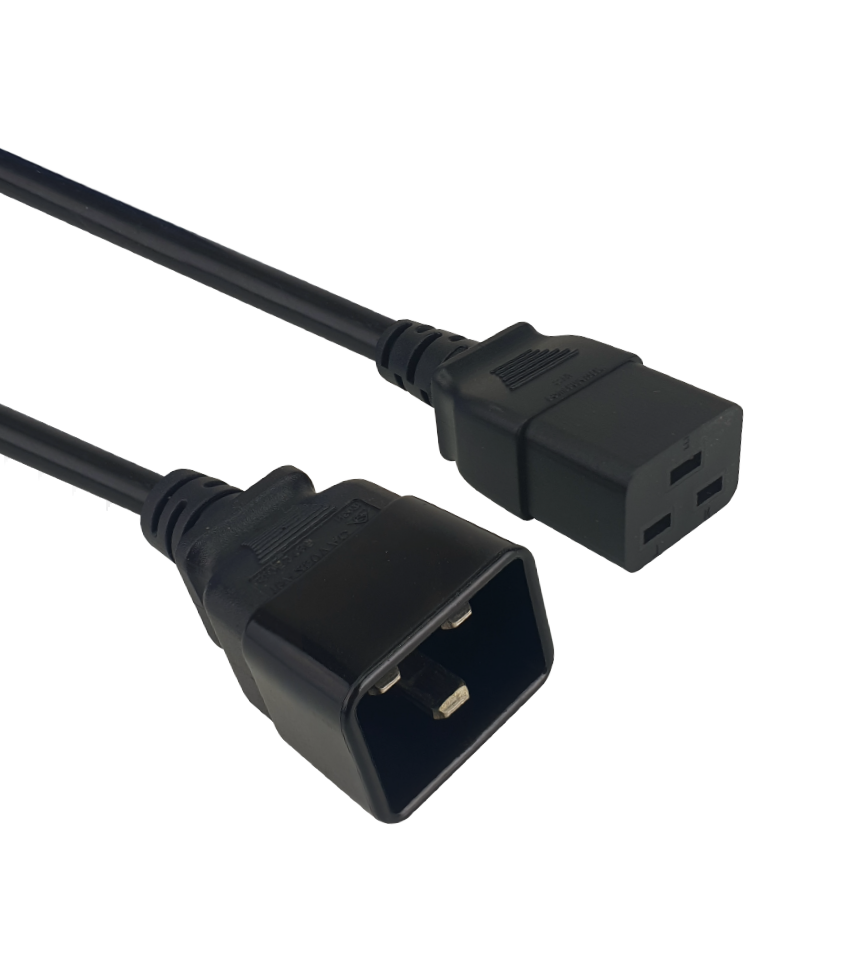 IEC-C19 To C20 Power Cord 10m Black 15A 1.5mm