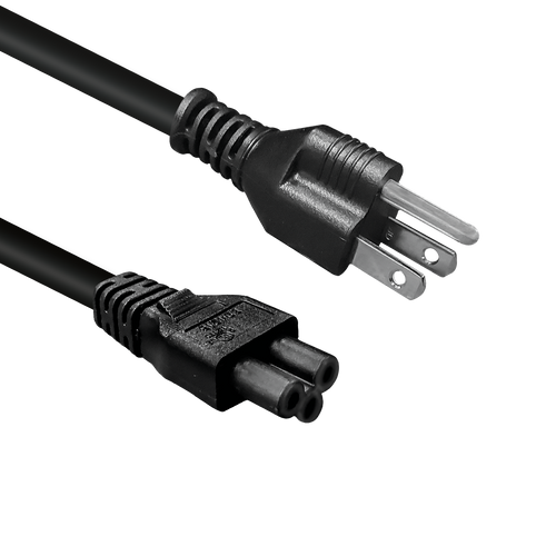 K3745USA 2m black IEC-C5 to USA 110V 3-pin mains power cord for laptops and small appliances.